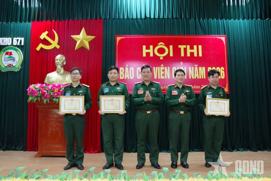 Sôi nổi Hội thi Báo cáo viên giỏi năm 2026 tại Kho 671